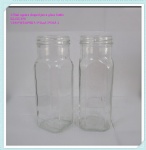 Square Glass Juice Bottle 250ml